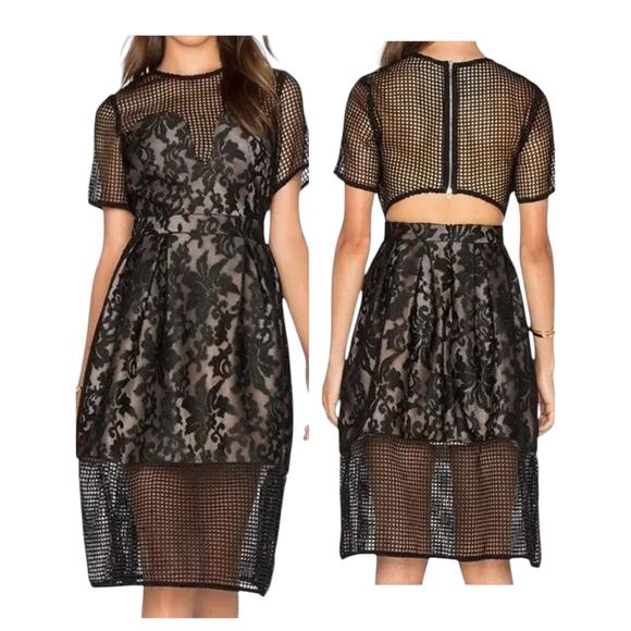 NWT Elliatt Velosity Lace  Formal Cut Out Black Dress Size Small - Picture 1 of 12